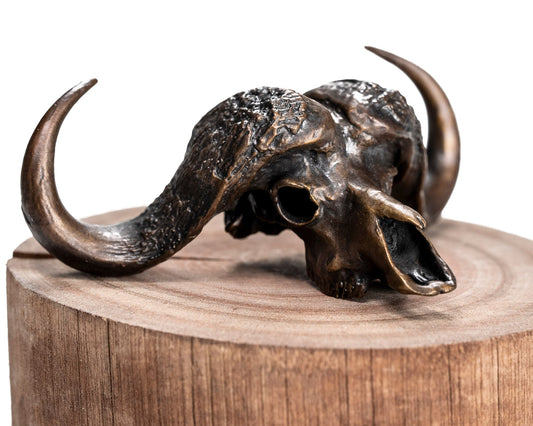 Bronze Skullies - Miniature Replica Cape Buffalo Skull - Skullies