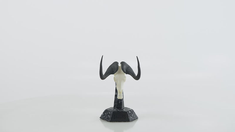 Load and play video in Gallery viewer, Resin Skullies - Miniature Replica Black Wildebeest Skull
